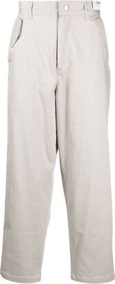 Low-Rise Straight-Leg Cropped Trousers-AA