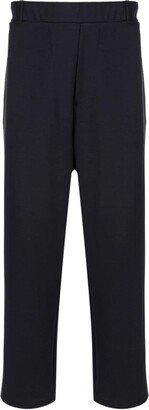 Fine-Ribbed Straight-Leg Trousers