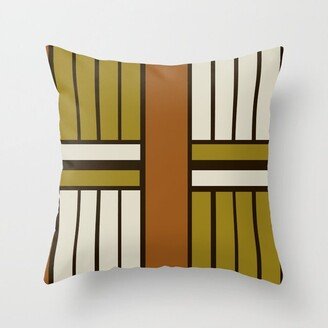 Citron Duet Stripe Throw Pillow