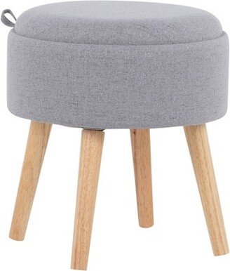 Tray Foot Stool Ottoman Polyester/Wood