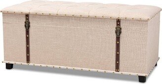 Kyra Fabric Upholstered Storage Trunk Ottoman