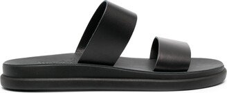 Nicos leather slides-AA