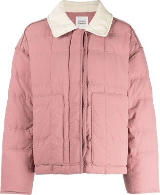 STUDIO TOMBOY Corduroy-Collar Quilted Down Jacket