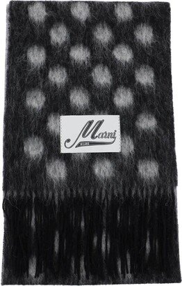 mohair blend polka dot scarf-AB