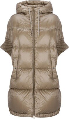 Quilted Hooded Drawstring Puffer Jacket