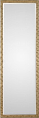 Vilmos Contemporary Gold Framed Full Length Wall Mirror - Metallic Gold Leaf