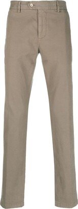 Boggi Milano Straight-Leg Stretch-Cotton Chino Trousers-AB