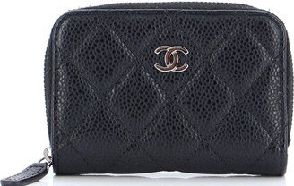 CC Zip Coin Purse Quilted Caviar Small