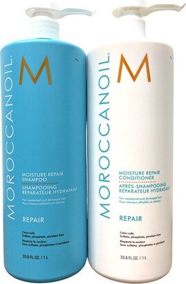 33.8Oz Moisture Repair Shampoo & Conditioner Duo