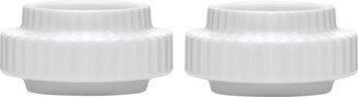 Lyngby Porcelain Porcelain Tealight Holder White Set of 2