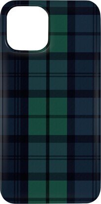 Custom Iphone Cases: Dark Green Plaid Phone Case, Slim Case, Matte, Iphone 11 Pro Max, Green