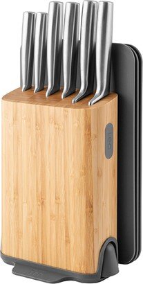 Leo Stainless Steel 11 Piece Knife Set - Silver, Beige, Gray