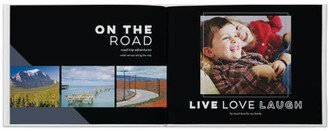 Photo Books: Modern Black Photo Book, 11X14, Professional Flush Mount Albums, Flush Mount Pages