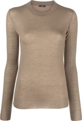 Cashair semi-sheer jumper