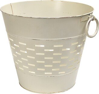 Hearthside Collection, The Farmhouse White Olive Bucket 12 inch