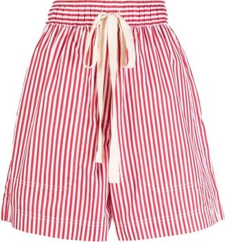 Striped Cotton Shorts