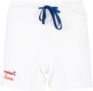 Embroidered-Logo Drawstring Shorts-AA