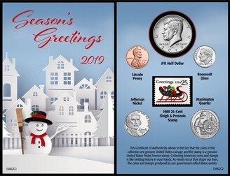 American Coin Treasures Snowman Year To Remember 2019 Coin Christmas Card