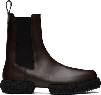 Brown Platform Chelsea Boots