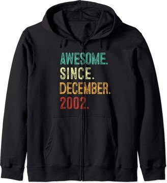 FUNNYEXPRESS 21st Birthday Awesome Since December 2002 21 Years Old Zip Hoodie