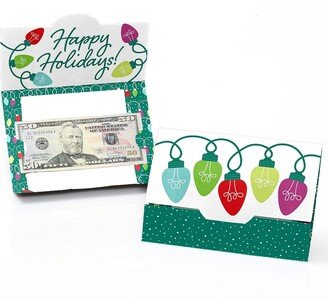 Big Dot Of Happiness Christmas Light Bulbs - Holiday Party Money and Gift Card Holders - Set of 8