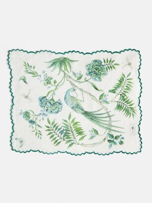 Aquazzura Casa Set Of Two Secret Garden Linen Placemats