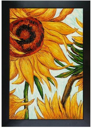 By Overstockart Sunflowers Detail with New Age Frame, 28.75