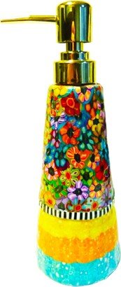 Colorful Glass & Polymer Clay Liquid Hand Soap Dispenser