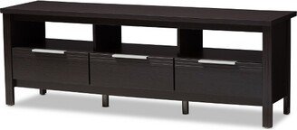 Elaine Modern and Contemporary Finished TV Stand for TVs up to 60 Dark Brown