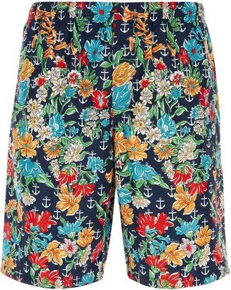 Floral Printed Swim Shorts-AA