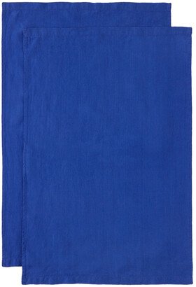 Two-Pack Blue Linen Glass Towel