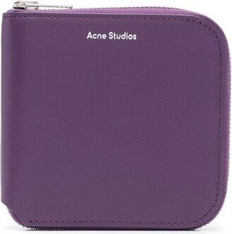 Logo Detailed Zipped Wallet-AB