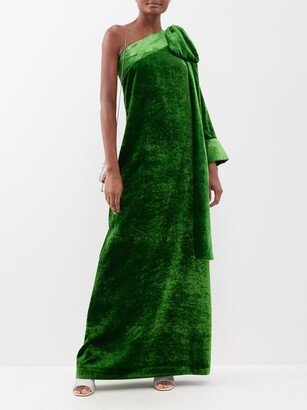 Nel One-shoulder Velvet Gown