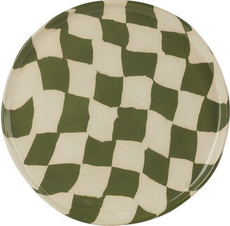 Henry Holland Studio Green & White Check Dinner Plate