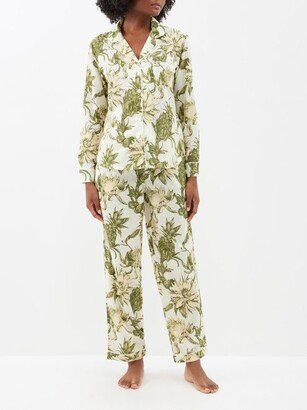 Night Bloom Floral-print Cotton Pyjamas-AA