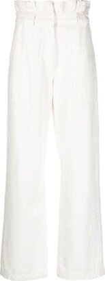 Paperbag-Waist Wide-Leg Jeans