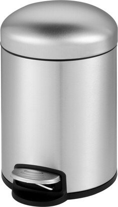 Mega Casa 1.32 Gal./5 Liter Stainless Steel Round Step-on Trash Can for Bathroom and Office