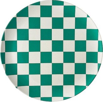 Green Check Side Plates Set Of 4