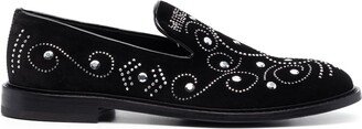 Logo-Embellished Round-Toe Loafers