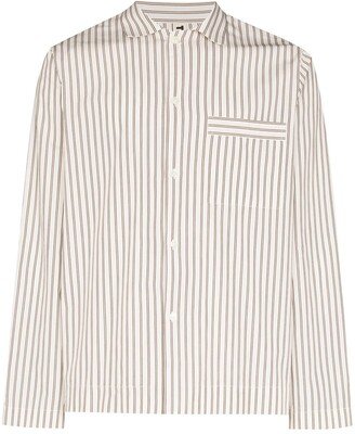 Striped Organic Cotton Pajama Shirt-AA