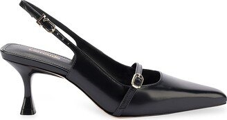 Ines 65MM Leather Slingback Pumps