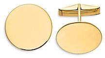 Men's Circular Polished Cuff Links in 14K Yellow Gold - 100% Exclusive