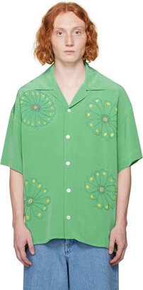 Glass Cypress Green Flower Shirt