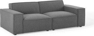 2pc Restore Sectional Sofa Charcoal