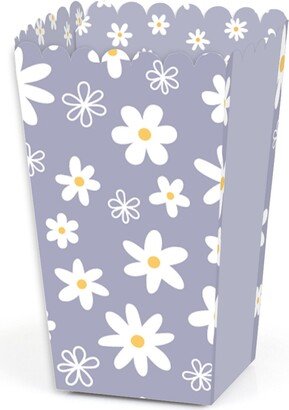 Big Dot Of Happiness Purple Daisy Flowers - Floral Party Favor Popcorn Treat Boxes - Set of 12