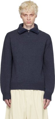 Blue Half-Zip Sweater-AA