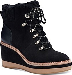 Women's Willow Shearling Trim Wedge Booties