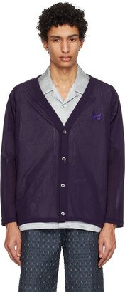 Purple Embroidered Cardigan-AA