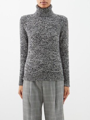 Roll-neck Marled Cashmere-blend Sweater