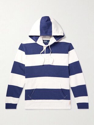 Striped Cotton-Blend Jersey Hoodie